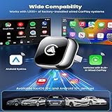 2 in 1 Wireless CarPlay and Android Auto Adapter, Easy Setup Plug&Play, Fast Seamless Use Supports 1000+ Car's with Built-in Wired Car Play/Android Auto, Compact Sleek Mini Cube Design Car Adapter - Image 6