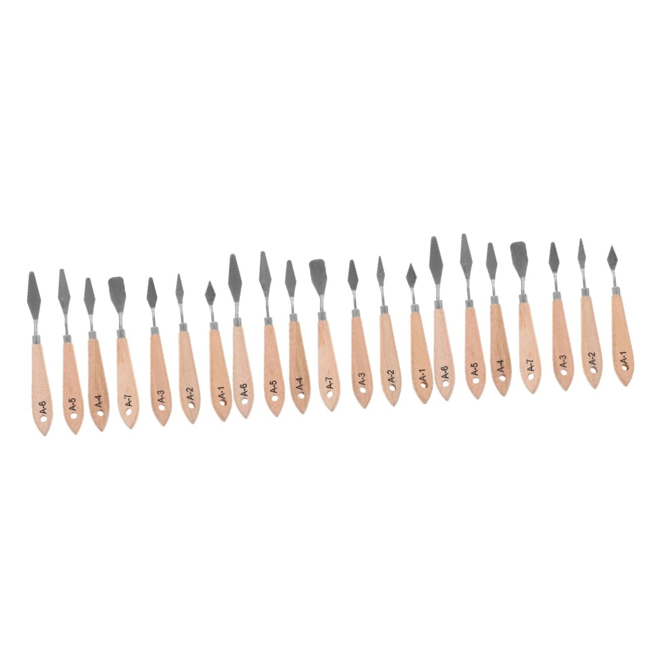 HOMSFOU 3 Set Set Di Per Pittura A Olio Pittura A Spatola Coltello Da Pittura Scrapper Di Verniciatura Strumenti Di Pittura Spatola Di Metallo Acciaio Inossidabile 7 Pezzi*3