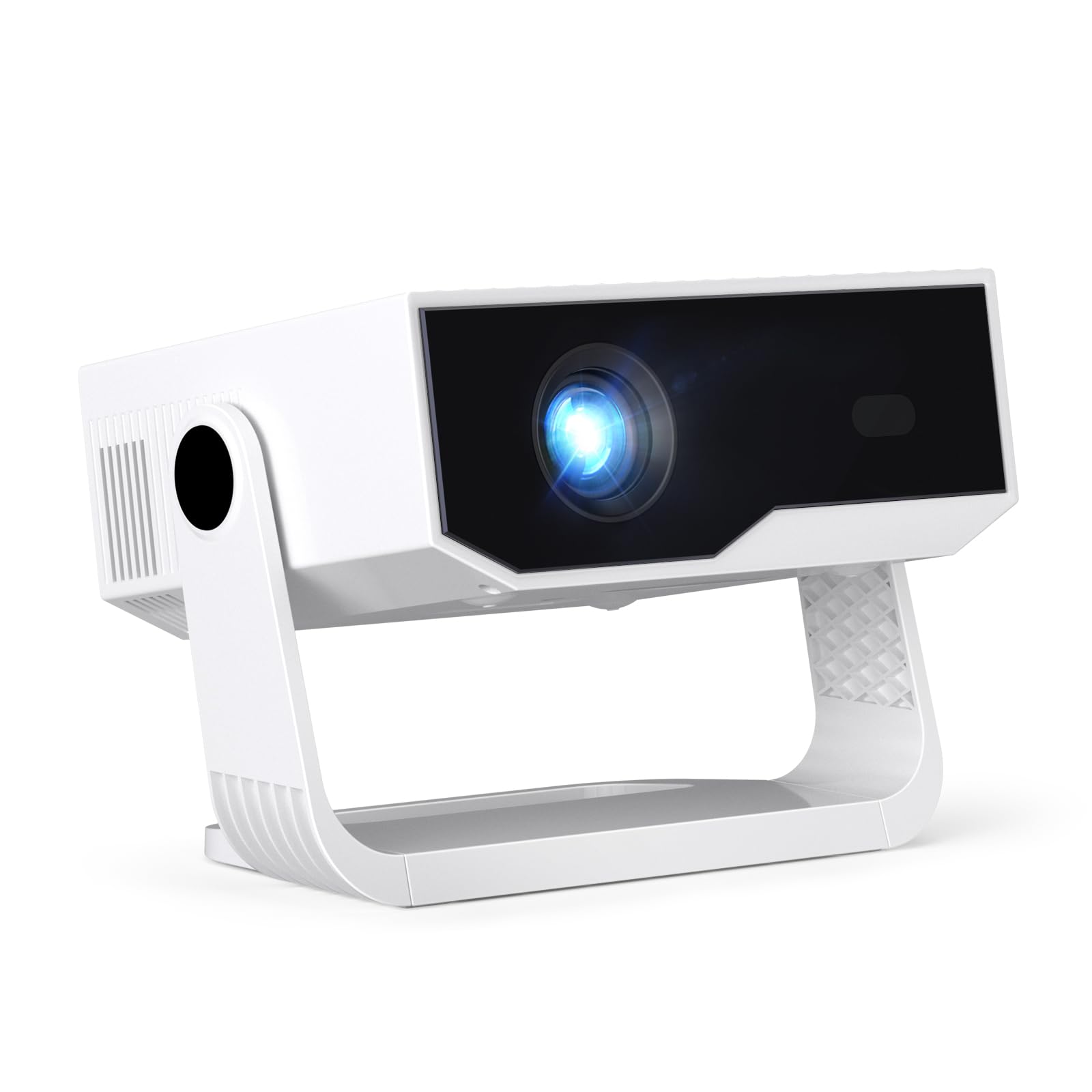 ZDK 2026 Upgrade Mini Beamer Integrierte Apps, Android 14, unterstützt 4K 1080P, Trapezkorrektur, WLAN&BT Beamer 4K Heimkino, Projektor Tragbarer mit um 270° drehbarem Ständer, Kompatibel Laptop/Handy