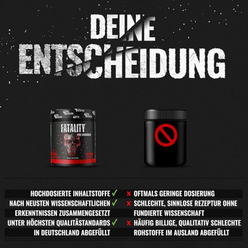 Fatality Pre Workout Booster – 450 g Pulver – 2023 USA Matrix Matrix, ATP – Ansicht 6