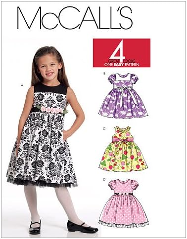 McCall's Patterns M5793 Children's/Girls' Lined Dresses, Size CDD (2-3-4-5)
