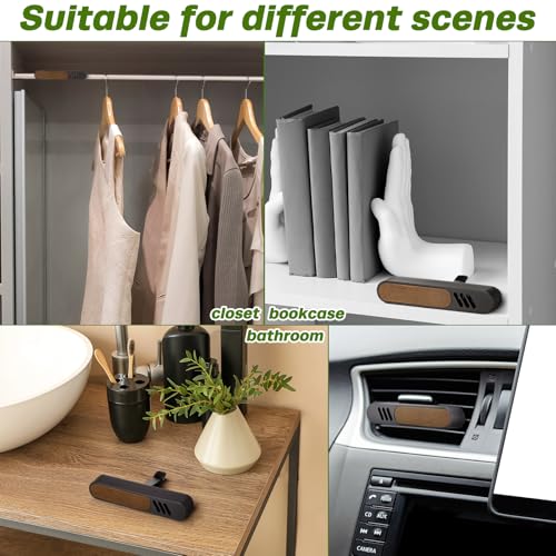 Image of Leinuosen 4 Pcs Car Air Freshener Vent Clip Car Perfume Diffuser Automotive Fragrance Decoration with 8 Sponge Sticks and Perfume Droppers for Office Kitchen Bathroom Pet Houses