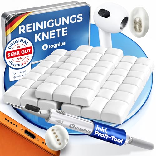 tagplus® Reinigungsknete Handy & Kopfhörer inkl. Profi Reinigungs-Tool, Handy Reinigungsset für Airpods, Gadgets für Männer, ipad Zubehör, iPhone Zubehör, Gadgets praktisch, Technik Gadgets