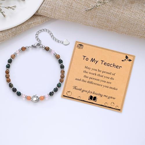 Image of Teacher Appreciation Gifts for Women, Christmas Gift for Women Teacher Bracelet