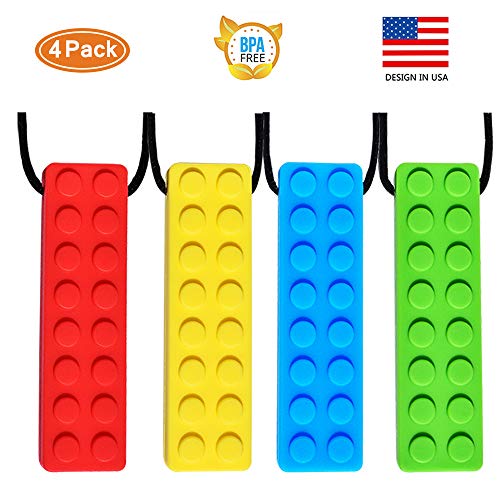 Chew Necklace, Sensory Chew Necklace Bundle for Kids with ADHD, Teething, Autism, Biting