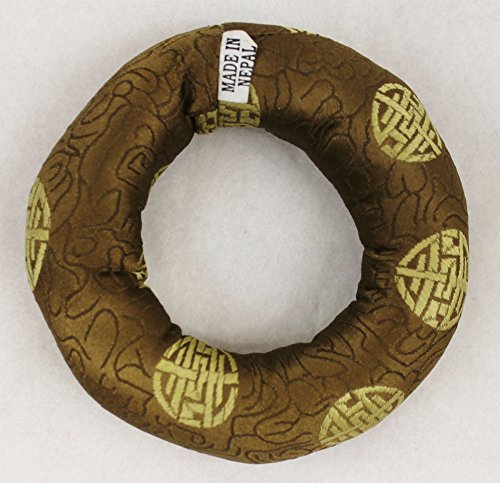 F772 Silk Brocade Ring Cushion Pillow for Tibetan Singing Bowl Hand Made in Nepal