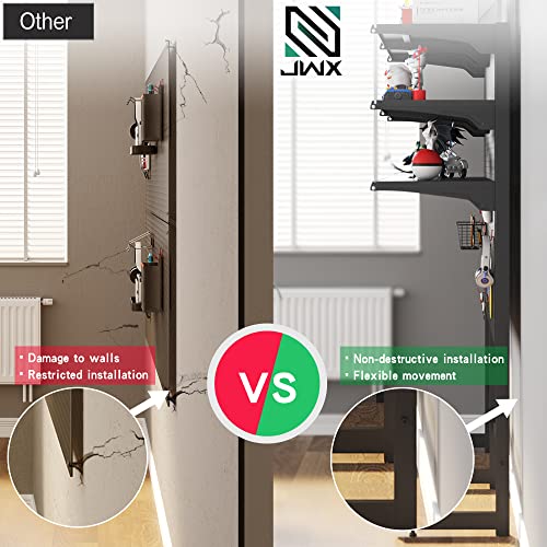 Jwx Ddb Gaming Standing Shelf Units, 30‘’ Home Office Cabinets With Metal Pegboard And 15 Pieces Organizer Tool Holders #TOP6