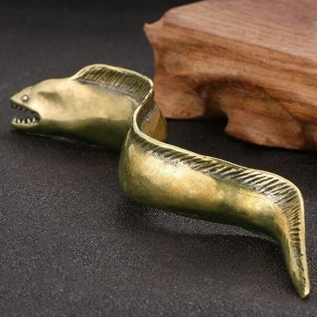 真鍮 置物 タチウオ ラブカ ウミヘビ ウツボ 深海魚 文鎮 ペーパー