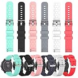 RuenTech Bands Compatible with Fossil Women's Gen 5E 42mm / Women's Gen 6 42mm/ Women's Sport 41mm Smartwatch Band, Soft Silicone Sport Straps Replacement Band Size 18mm