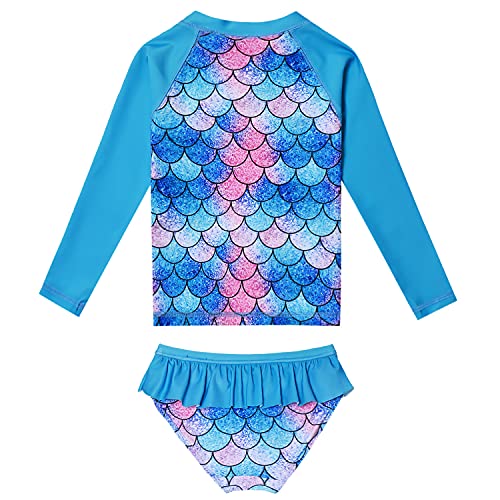 Image of QPANCY Girls Rash Guard Swimwear Swimsuit Bathing Suits UPF 50+ Sun Protection