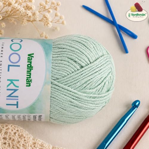 Image of Vardhman Cool Knit All Season Lightweight Poly Viscose Yarn | Pack-5