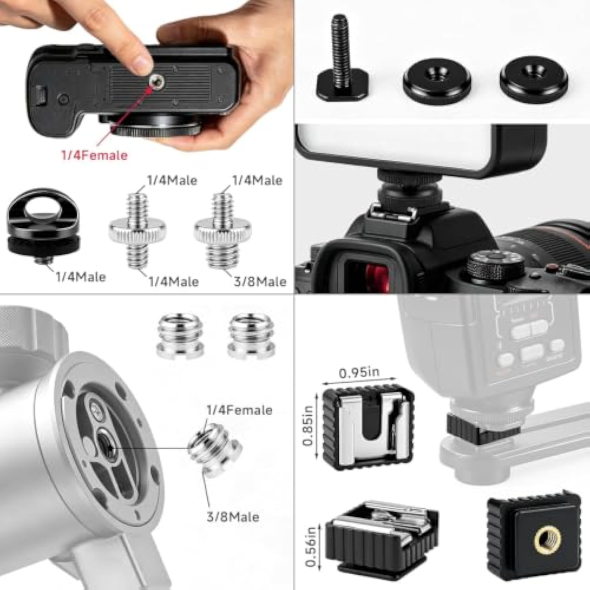 29Pack Camera Tripod Screw Mount Kit