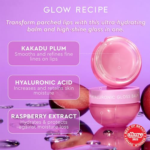Glow Recipe Hyaluronic Acid Plumping Lip Balm for Women & Men - Clear, Hydrating High-Shine Gloss + Overnight Dry Lips Treatment for a Smooth, Fuller Look - Makeup Prep, Korean Skin Care, 15ml - Image 3