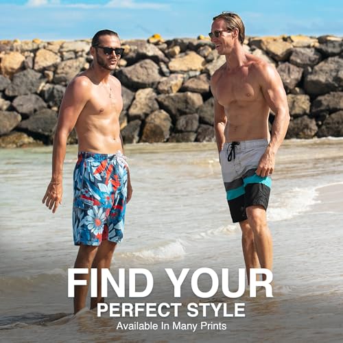 Image of Kanu Surf Men's Big Viper Extended Size Stripe Swim Trunk