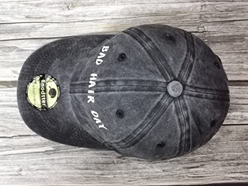 Embroidered Bad Hair Day Hat For Men Women, Washed Black Adjustable Mom Baseball Cap, Soft Embroidery Cotton Snapback Dad Hat #TOP6