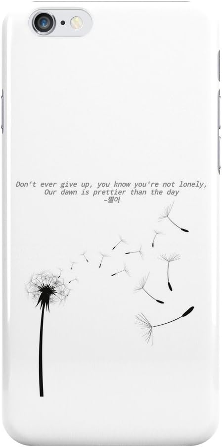 BTS bangtan sick lyrics with dandelion iPhone 6 Case/Skin Custom Case for iPhone6 4.7" 3D