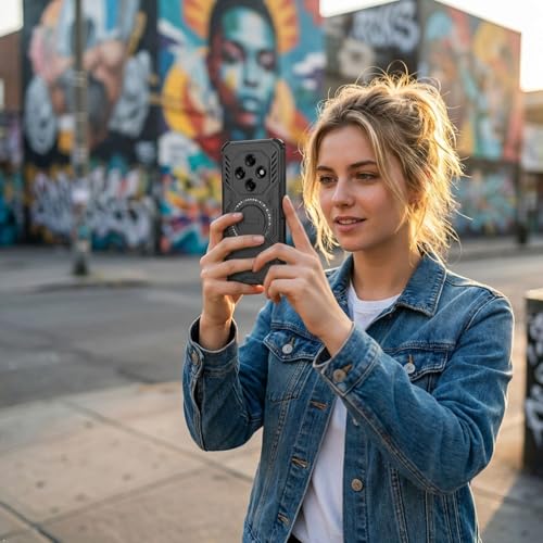 Image of ShieldTech Back Cover Case for Oppo F31 Pro 5G | 360 Protection Mobile Phone Case Mag-Safe | Camera Protection | Oppo F 31 Pro 5G Back Cover | Oppo F31 Pro 5+G - Black TPU+PC