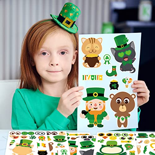 Funnlot St. Patrick's Day Stickers 30 Sheets St Patricks Day Make Your Own Stickers St. Patricks Day Crafts For Kids St Patrick's Day Stickers For Kids For St Patrick Party Favors Games Craft #TOP4