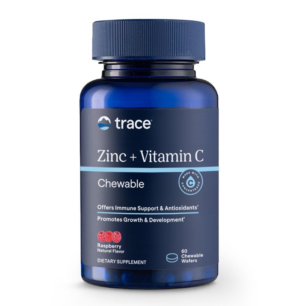 Trace Minerals Zinc + Vitamin C Chewable Supplement, 60 CT, Immune Support