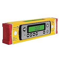 STABILA Digitale Wasserwaage TECH 196 DL, 23 cm, wasser- und staubdicht nach IP 67, 2 Digital-Displays, kalibrationsfrei, Anzeige-Modi: °,%, mm/m, in/ft, Tasche