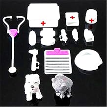 EatingBiting 14Pcs Set Mini House Miniatures Doctor Medical Equipment Kit for Bear Small House Miniatures Interest Intellectual Cultivated