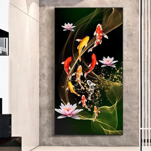 Impressions murales Lucky Goldfish toile decoration maison moderne chambre 80x160cm