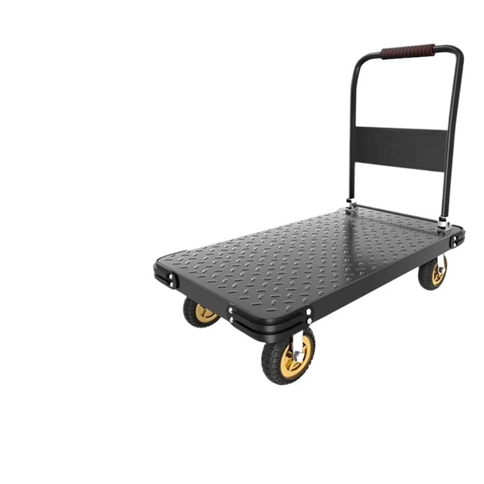 Platform Truck Cart, Household Folding Steel Platform Trolley With Silent Wheels(110-65-6c)