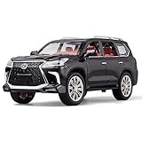 OANMYJJO Toy Cars Lexus 570 Boys Big Off-Road SUV Model Car，1/24 Diecast Metal Car Toys ，with Lights Sound and Pull Back Toy Car，Toy Cars for Boys Age 4-7（Black）