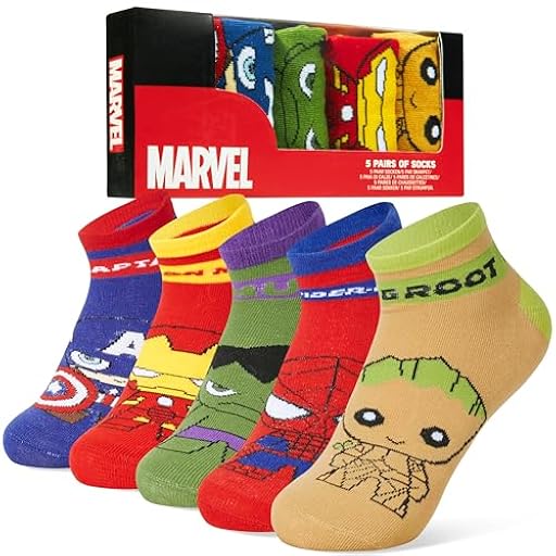 Marvel Avengers Calcetines Tobilleros Niño, Pack de 5 Calcetines Divertidos con Superhéroes, Regalos Originales para Niños (Multi, 35-39 EU) | Ya disponible en tu tienda friki favorita! En mundofriki.es! Marvel Avengers Calcetines Tobilleros Niño, Pack de 5 Calcetines Divertidos con Superhéroes, Regalos Originales para Niños (Multi, 35-39 EU) | Ya disponible en tu tienda friki favorita! En mundofriki.es!