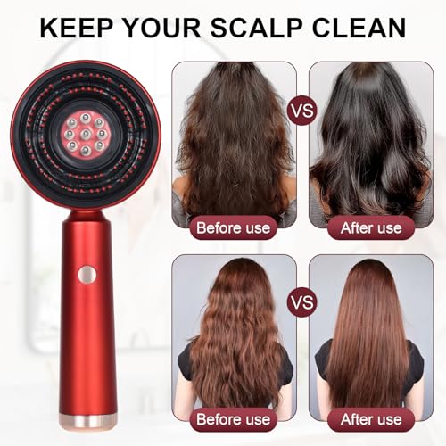 Colexy Kopfmassagegerät Elektrisch, 3-in-1 Kopfhaut Massagebürste mit Kopfmassage Bürste, Hair Oil Applicator, 3 Modi für Kopf Kopfhaut Massage, Haarpflege, SPA, Entspannung, 360° Haar Kopfhautpflege