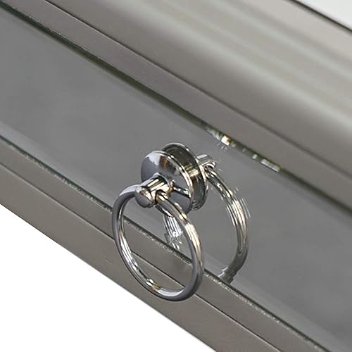 Miniatura 8 de Mesa de consola de sofá con espejo, con cajones, escritorio de maquillaje, tocador de tocador, mesa auxiliar moderna para entrada, pasillo,