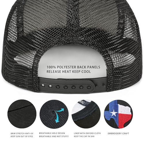 Image of Adjustable State Flag Trucker Hat Mesh Baseball Cap with Embroidered Patch for Men Women
