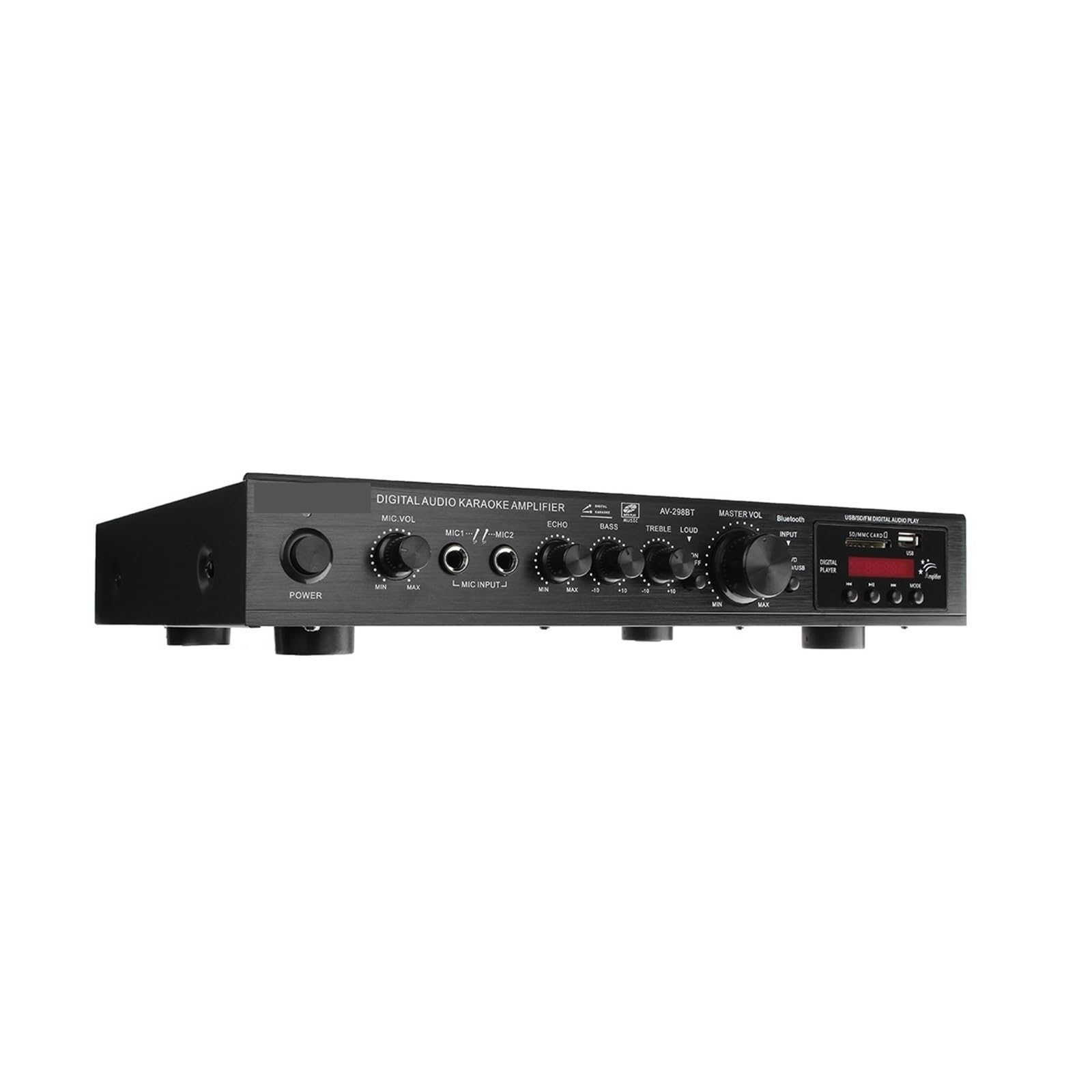 Wzmacniacz audio, 4000 W 5-kanałowy stereofoniczny wzmacniacz AV samochodowy subwoofer LED cyfrowy do do domowego majsterkowania