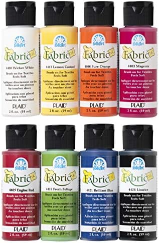 FolkArt Brush on Fabric Acrylic Paint Beginner Set (2-Ounce),