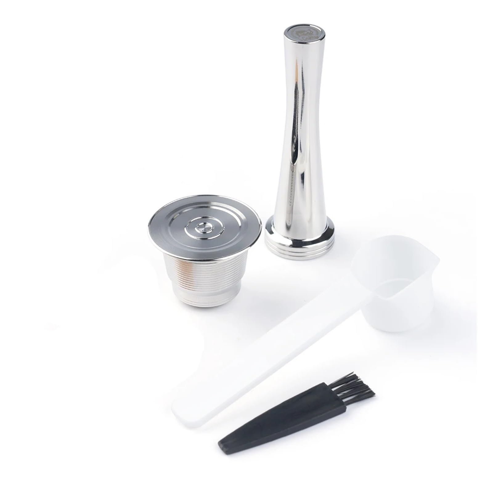 GUYTRM Cápsulas de café reutilizables de acero inoxidable, cápsulas de café Nespresso de un solo orificio, rellenables, accesorios for espresso lingli(1pc-Ti)
