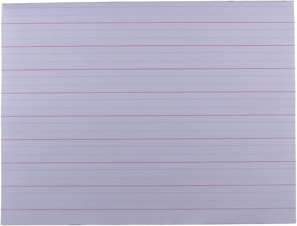 Top Flight Multi-Method 2nd Grade Primary Tablet, 5/8 Inch Ruling, Bond Paper, 11 x 8.5 Inches, 40 Sheets (56417), White