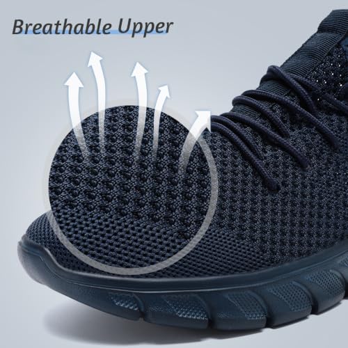 Image of Mens Lightweight Running Shoes Slip On Walking Tennis Gym Sneakers