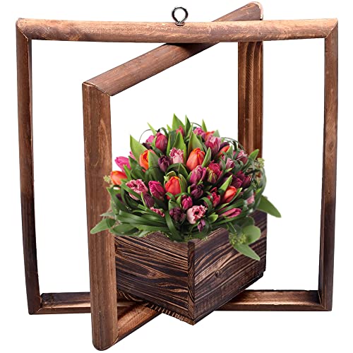 Image of Makeup Toy Wooden Plants Pot Flowers Planter Box Wooden Flowers Vase Flower Plant Planter Wooden Pots Garden Flowers Vase Flower Basket Plants Pot Wooden Flower Vase Flowers Planter (S-2)