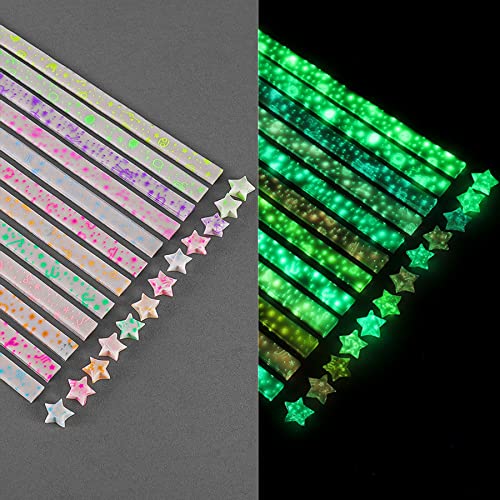 Origami Star Paper Strips, Handmade Diy Craft Luminous Lucky Star Origami Paper, 12 Constellations Pattern #TOP2