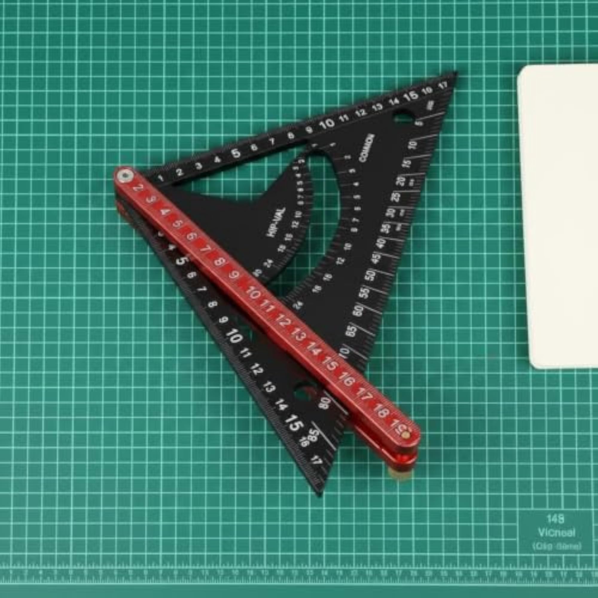 Double Scale Aluminum Speed Square, Metric & Imperial
