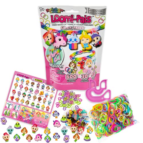 Rainbow Loom Loomi-Pals Fairy Collectible Features 30 Mystery Cute Fairy Themed Charms and 600 Colorful Rubber Bands All in a RESEALABLE Bag Great Gifts for Boys and Girls 7+