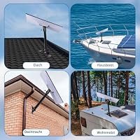 SuQurtom Starlink Halterung Gen Satz, 360° Einstellbare Dachhalterung & Wandhalterung für Starlink 4/ 4X/ Gen 3, Heavy Duty Rohrhalterung mit Standard Kit V3, Montagezubehör für Satellitenantennen – Ansicht 5