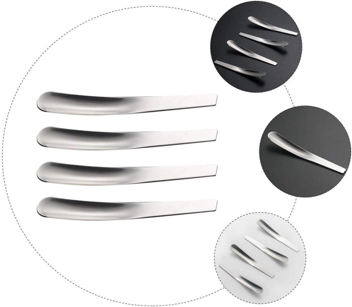 4pcs Stainless Steel Egg Spoon Set for Kitchen Breakfast Serving