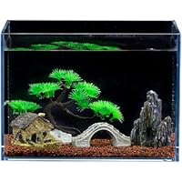 Amazon | 水草 水槽 オブジェ アクアリウム用水草と岩セット 水草 人工