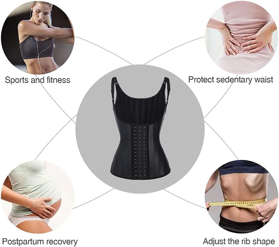 Latex Waist Trainer for Women Underbust Sport Workout Corset Girdle Shapewear Hourglass Body Shaper - Image 4