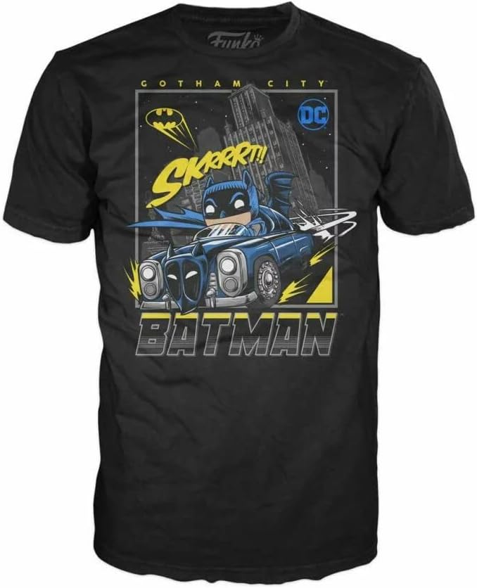 FunkoFunko Pop Tee! Heroes: DC Comics - Batman Drives Gotham (Medium), Collectible Tee Unisex - 60777