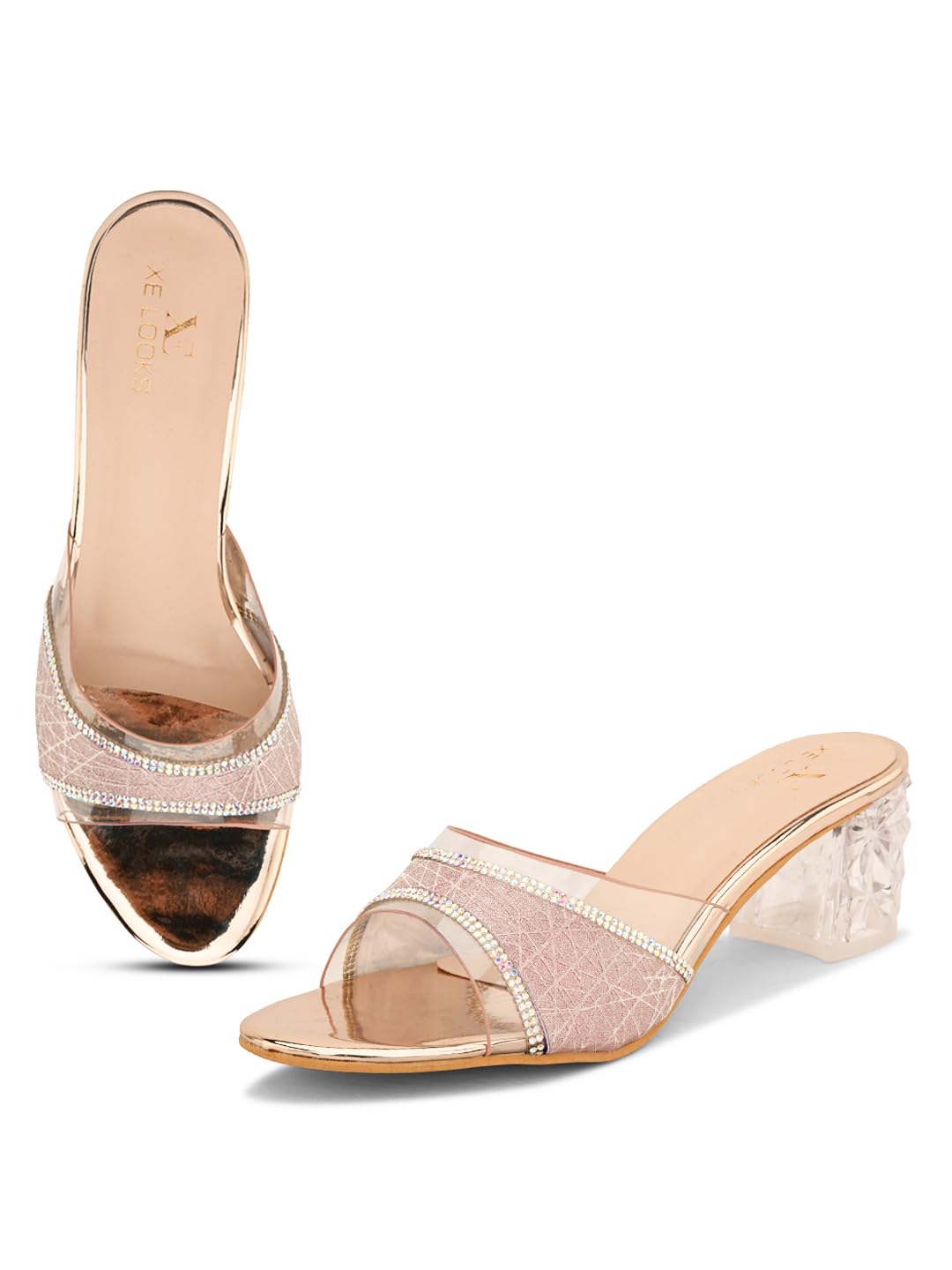 XE Looks Womens Fashion Sandals | Faux Leather Comfortable and Stylish SlipOn Heel | For Wedding Occasion 2.5 Inches Heel | For Women & Girls (B0C9DGCL3N) Amazon Price History, Amazon Price Tracker