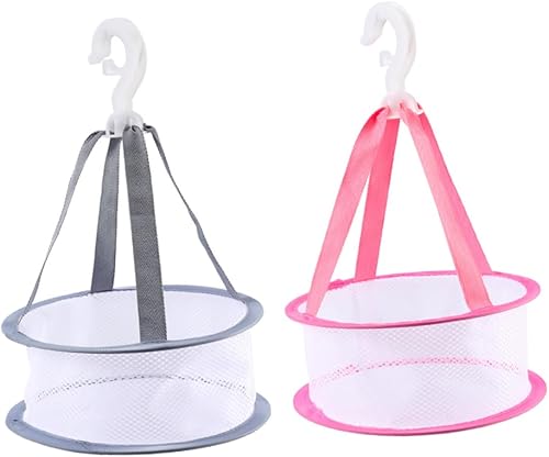 OFFSCH 2 unids Bolsa de red de secado Plegable Suéter Secador Calcetines Red de Secado de Esponja de Maquillaje Red de Secado de Lavandería Rejilla