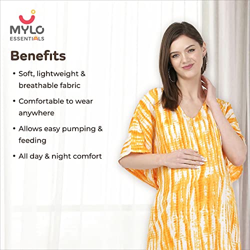 Mylo-Essentials-Womens-Rayon-Printed-Maxi-Nursing-Kaftan-Dress-Cum-Nighty