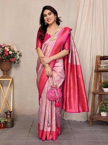 Image of Avantika Fashion Women's Kanjivaram Style Soft Silk Banarasi Sarees With Blouse Piece For Women